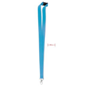 Lanyard, carlig metal, bucla., Polyester, turquoise