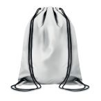 Sac cu cordon reflectorizant, Polyester, silver