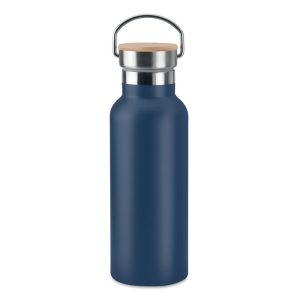 Termos dublu 500 ml, Stainless steel, Albastru inchis