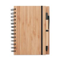 Carnet din bambus cu pix, Bamboo, wood