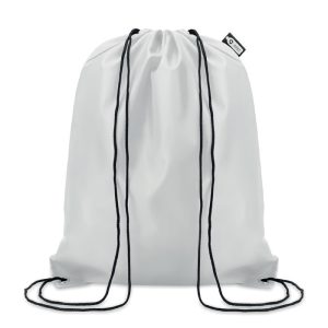 Sac cu cordon 190T RPET, PET, white