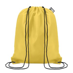 Sac cu cordon 190T RPET, PET, yellow