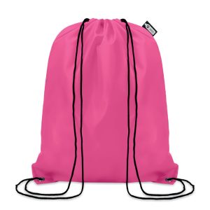 Sac cu cordon 190T RPET, PET, fuchsia