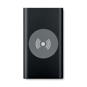 Powerbank Wireless de 4000mAh, Aluminium, black