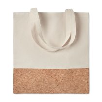 Sacosa cu parti din pluta, Cotton, beige