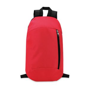 Rucsac cu buzunar frontal., 600D Polyester, red