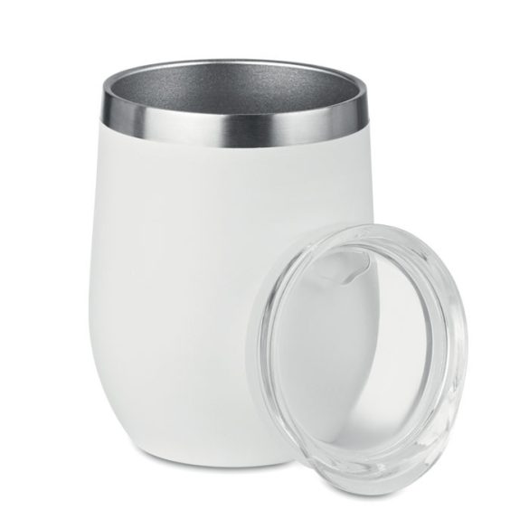 Cana de 300ml cu perete dublu, Stainless steel, white