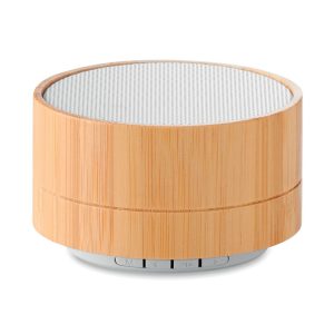 Boxa wireless din bambus 3W, Bamboo, white