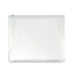 Husa cu fermoar pt. Cosmetice, PVC, transparent white