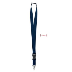 Lanyard, carlig metalic 25mm., Polyester, blue