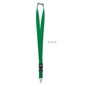 Lanyard, carlig metalic 25mm., Polyester, green