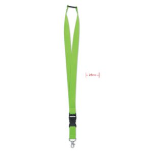 Lanyard, carlig metalic 25mm., Polyester, lime