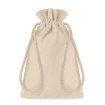 Punga mica din bumbac cu snur, Cotton, beige