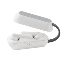 TWS cu statie wireless, ABS, white