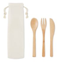 Set de tacamuri de bambus, Bamboo, beige