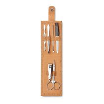 Set de manichiura din pluta, Stainless steel, beige