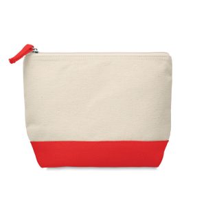 Geanta bicolora pt cosmetice, Cotton, red