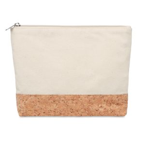 Geanta cosmetice, pluta&bumbac, Cotton, beige