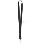 Lanyard cu suport pt. ecuson, Polyester, black