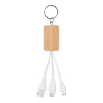 Cablu 3 in 1 din bambus, Bamboo, wood