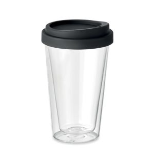 Pahar de borosilicat de 350ml, Glass, black