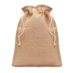 Saculet cadouri de iuta14x22cm, Jute, beige