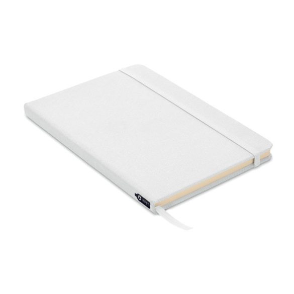 Notes A5 cu coperta RPET 600D, RPET, white