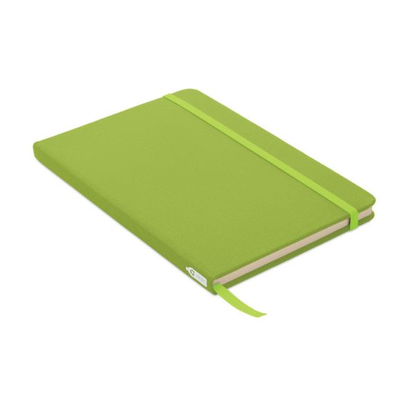Notes A5 cu coperta RPET 600D, RPET, lime