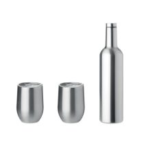 Set de sticle si cani, Stainless steel, matt silver