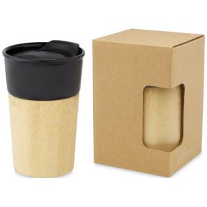 Pereira 320 ml porcelain mug with bamboo outer wall