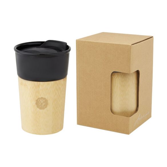 Pereira 320 ml porcelain mug with bamboo outer wall