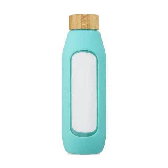 Tidan 600 ml borosilicate glass bottle with silicone grip
