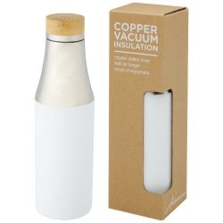   Hulan 540 ml copper vacuum insulated stainless steel bottle with bamboo lid