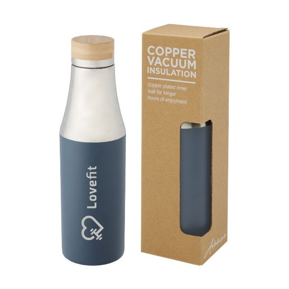 Hulan 540 ml copper vacuum insulated stainless steel bottle with bamboo lid