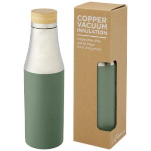 Hulan 540 ml copper vacuum insulated stainless steel bottle with bamboo lid