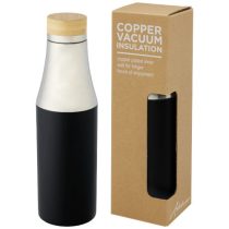  Hulan 540 ml copper vacuum insulated stainless steel bottle with bamboo lid