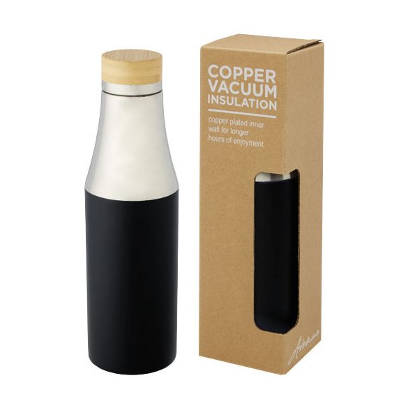 Hulan 540 ml copper vacuum insulated stainless steel bottle with bamboo lid