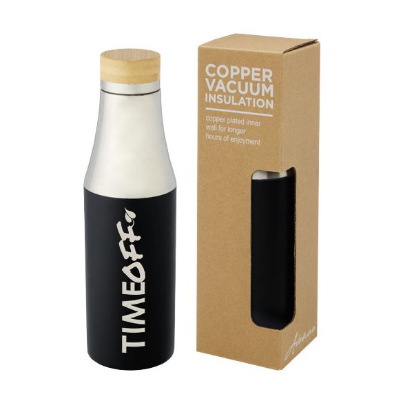 Hulan 540 ml copper vacuum insulated stainless steel bottle with bamboo lid