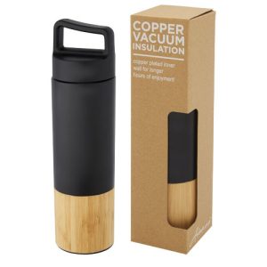 Torne 540 ml copper vacuum insulated stainless steel bottle with bamboo outer wall