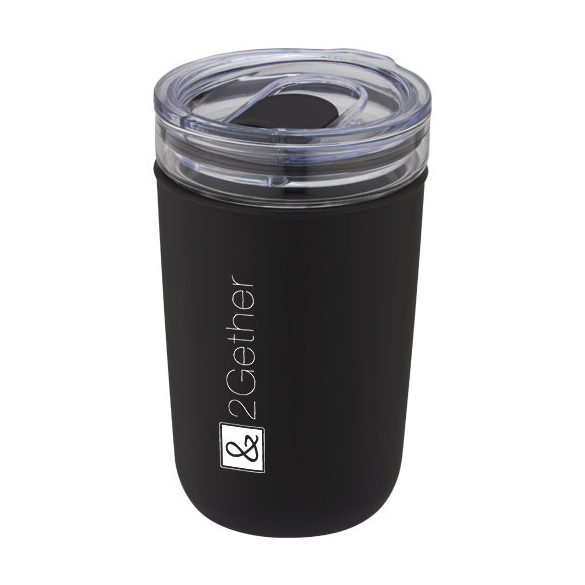 Bello 420 ml glass tumbler with recycled plastic outer wall