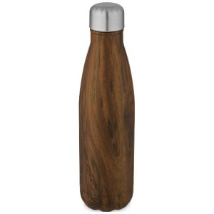 Cove 500 ml vacuum insulated stainless steel bottle with wood print