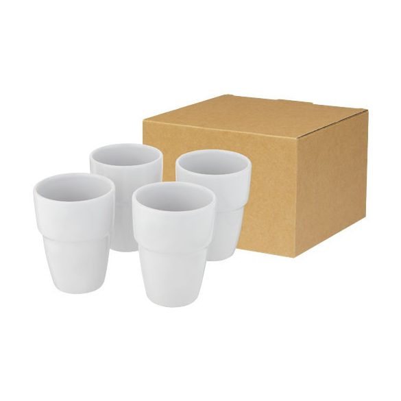 Staki 4-piece 280 ml stackable mug gift set