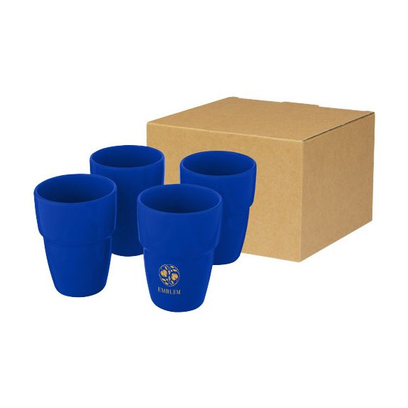 Staki 4-piece 280 ml stackable mug gift set