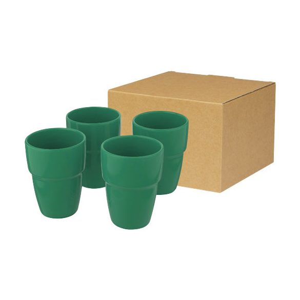 Staki 4-piece 280 ml stackable mug gift set