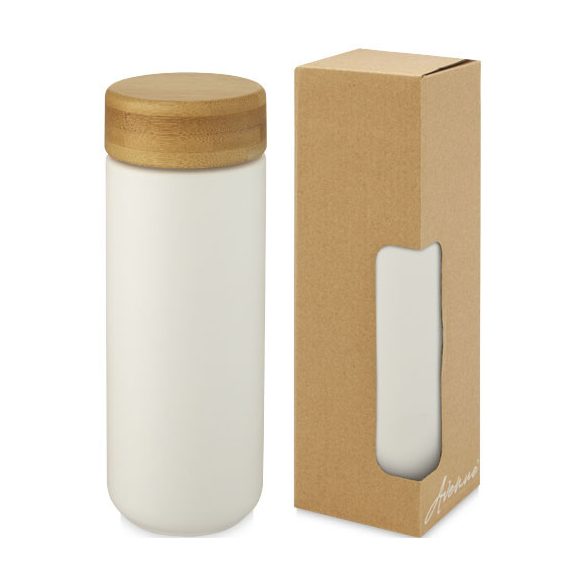 Lumi 300 ml ceramic tumbler with bamboo lid