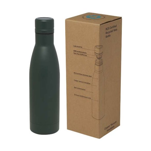 Vasa 500 ml RCS certified recycled stainless steel copper vacuum insulated bottle