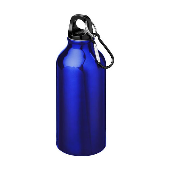 Oregon 400 ml RCS certified recycled aluminium water bottle with carabiner