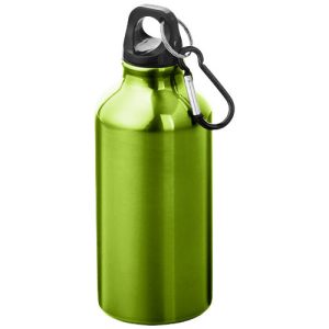 Oregon 400 ml RCS certified recycled aluminium water bottle with carabiner