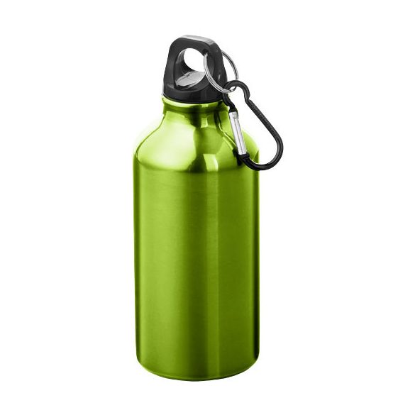 Oregon 400 ml RCS certified recycled aluminium water bottle with carabiner