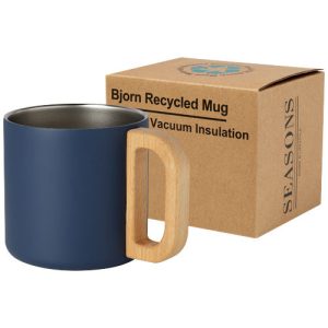 Bjorn 360 ml RCS certified recycled stainless steel mug with copper vacuum insulation